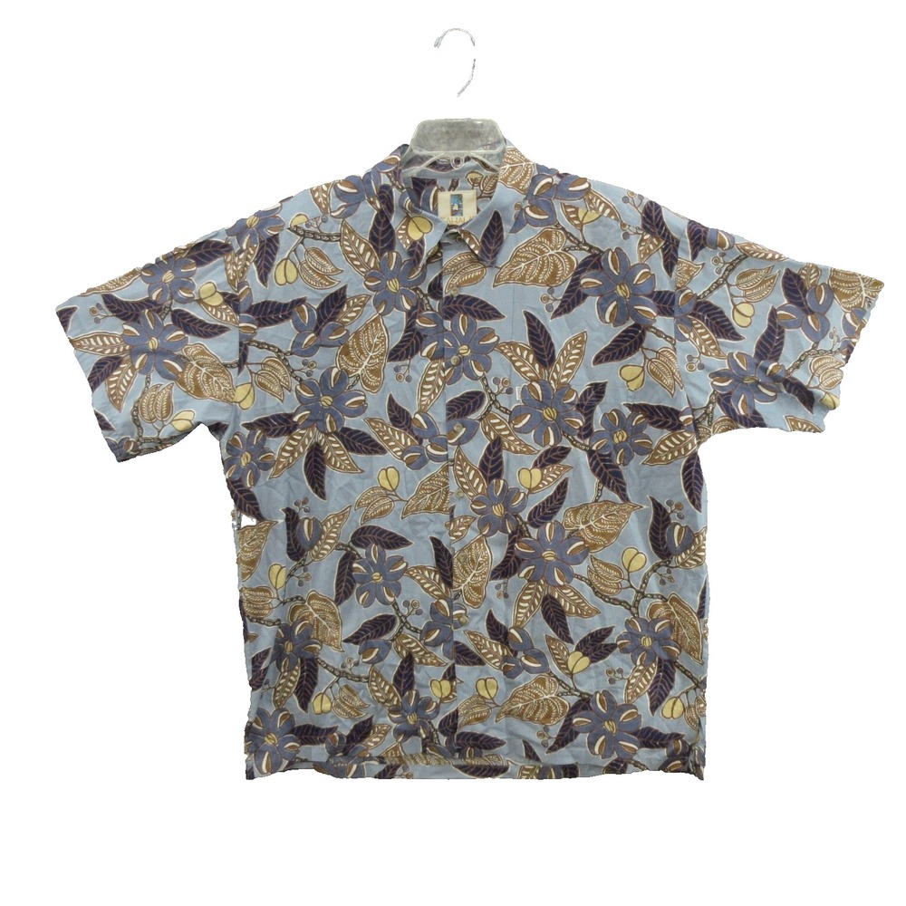 Kahala Mens Shirt Extra Large XL Hawaiian Islands Floral 100% Cotton VTG